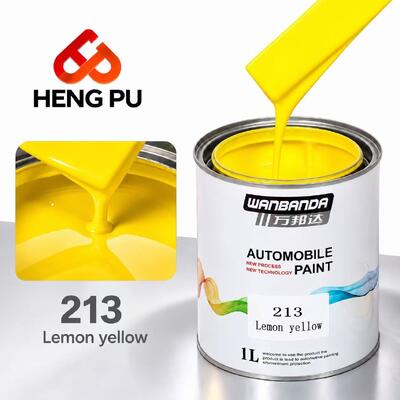 قیمت خوب رنگ خودروی ضد آب HS 2K لیمویی روشن زرد 1 گالن سفارشی آنلاین